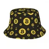 ベレー帽Berets Cryptocurrency Crypto Money Bucket Hat Beach Hatwear