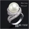 Solitaire ring solitaire ring bruid talk modemerk vrouwen parel kubieke zirconia twisted lijnen luxe vingerringen elegante sieraden voor dhvy1