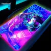 Mouse Pads Pulso Restos League of Legend 900X400mm RGB Mouse Pad Anime Gaming Mousepad LED Mause Pad Acessórios para jogadores Mouse Tapete PC Tapete de mesa retroiluminado J231215