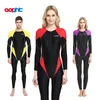 costumi da bagno Donna One Piece Sport professionistico Mantieni caldo Costume da bagno completo per tutto il corpo Costume da bagno da surf in lycra a maniche lunghe in pelle di squalo