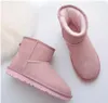 Australie Womens Tasarımcı Botları 5854 Açık Kış Kar Platformu Ultra Mini Boot Kürk Kürklü Deri Ayak Bileği Patez Kestane Siyah Pembe Kızlar Ayakkabı Ayakkabı