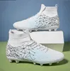 Young High Top TF/Ag Outdoor Sports Football Boots Men's Fashion Anti Slip Durable Football Shoes Professional Training Footwear
