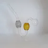 Tuyau de brûleur à mazout en verre chien d'eau avec base de support 5 pouces de hauteur narguilé tuyaux de poignée de fumée colorés OD Bong Nail Dab Rig ZZ