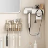 Étagères de salle de bain en alliage d'aluminium, porte-brosse à dents sans perçage, tasse de bain de bouche, accessoires d'étagère murale 231216