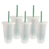 Mokken 1 5PCS Strokop Met En Schaal Herbruikbare Kleur Magisch Plastic Koud Water Kleur Veranderende Tumbler Verkleuring 231216