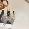Chaussures habillées Chaussures pour femmes à vendre 2023 nouvelle mode bout pointu cristal femmes talons hauts été pompe décontractée femmes Zapatos Mujer 231216