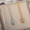 Anhänger Halsketten Glücksgras Mode vierblättriges Kleeblatt Damen Halskette Exquisiter offener personalisierter kreativer Schmuck