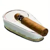 1pc Portable Ceramic Cigar Ashtray - Creative Living Room Table Decor and Father's Day Gift