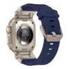 TPU 남성 시계 밴드 Apple Watch 시리즈 1/2/3/4/5/6/9/9 Smart Sport Watch Band 49mmm/45mm/44mm/42mm 내구성있는 금속 커넥터 밴드
