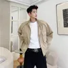 Männer Jacken 2023 Herbst Kurze Männer Mode Einfarbig Casual Jacke Männliche Streetwear Koreanische Lose Zipper Mäntel Outwear Kleidung U36