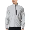 Jaquetas de ciclismo Wosawe Full Reflexivo Conjuntos de Ciclismo Jaqueta Conjunto Noite Brilhante Bomber Jaqueta Bicicleta Windbreaker Viagem Esporte Ciclismo Roupas 231216