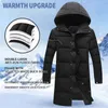 Parkas pour hommes longue doudoune hommes manteau à capuche hiver chaud épais doudoune blanc canard vers le bas Parkas vêtements d'extérieur manteau coupe-vent 231216