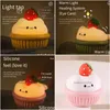 Outra organização de limpeza Xiaoyedeng Dormitório Quarto Regar Cura Presente Infantil Atacado Bonito Cupcake Patting Lamp Drop Dhk3R