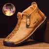 Stiefel Herbst Männer Stiefel Handgemachte Casual Stiefeletten Für Mann Winter Boot Mit Fell Warm Halten Schuhe Männlichen Hombres Botas 231216