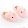 Chinelos Moda Criança Menina Chinelos para Home Gear Baby Items Mocassins Plush Warm Cartoon Bunny Crianças Little Kid House Calçados Presentes R231216