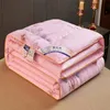 Comforters sets Formtheo Mulberry Silk Quilt Bedspread Sleeping Comforter King Queen Size Winter Duvets 220240 231215