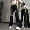 American New Micro-La Jeans Kobieta Y2K moda moda hip-hop trend haruku styl joker wysoki talia luźne szczupłe spodni na szerokości nogi