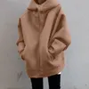 Damen Hoodies Sweatshirts Frauen Koreanischer Stil Zipup Harajuku Übergroße Feste Tasche Mit Kapuze Herbst Langarm Lose Baseballjacke 231215