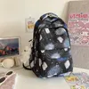 School Bags Colorful Cartoon Bear Girl Backpack Waterproof Female College Student Campus Laptop Bag Middle Schoolbag