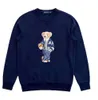 High quality print polo bear sweater US SIZE Sweatshirts Thick cotton tracksuits men long sleeves Sweat shirt meiclothes 9913ESS