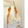 Bolsas de noche Bolsa de lona para estudiantes femeninos Libro 2023 Moda Coreana Casual Crossbody Tote Gran capacidad Dumpling