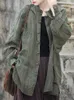 Camicette da donna Camicia di lino in cotone a maniche lunghe da donna Arrivo 2023 Autunno Stile vintage Tinta unita Sciolto Donna Casual Top Camicie M037