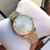 Gold Silver High Quality 36mm 29mm Unisex Ladies Watch Quartz Movement Watch rostfritt stålfodral BEE Mönster Second Hand252L