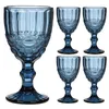 Bicchieri da vino in stile nordico, in rilievo colorato, in vetro per la casa, per matrimoni, tavoli da dessert, ornamenti decorativi