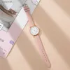 Women's Watches Fashion Ladies Digital Simple Brand Quartz Watch Hot 2023 New Casual Pink Leather Strap Women's Clock Dress WatchesL231216