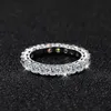 Ring All Women's Row Ring 925 Sterling Silver D Platinum Diamond Ring Eternal Wedding Boutique Jewelry AA230417