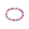 Bangle HESHI Handmade Elastic Thread Colorful Soft Clay Bead Poly Merclay Bracelet for Women GirlsStudent Summer Gift 231215