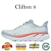 Hoka Hokas Free People Hardloopschoenen voor buiten Bondi 8 Clifton 9 Athletic Runner Triple Zwart Wit Absorptie Platform Sneaker Sport Dames Heren Trainers