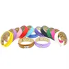 Bracelets de charme 50pcs / lot 18x210mm copie bracelet en cuir bracelet à pression avec barre coulissante de 8 mm adapté aux lettres de bricolage bijoux de mode Ma254Q