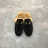 2024 Zapatillas de diseñador Clásicos Zapatilla Mocasines genuinos Muller Slippes con hebilla Moda Mujer Sandalias Señoras Casual Pisos de piel 35-45