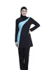 T-shirt 2022 Burkini Muzułmański strój kąpielowy Duży rozmiar Skromne stroje kąpielowe dla kobiet w długim rękawie pływanie islamskie kostium kąpielowy modny zestaw hidżab