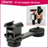 Holders Ulanzi PT3 Metal Extension Bar 3 Cold Shoe Mounts for Zhiyun Smooth 4/DJI OSMO/Vimble 2 Gimbal LED Light BYMM1 Microphone