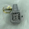 Hela Bust Down Iced Out Moissanite Automatic Watch Custom 41mm rostfritt stål Mekanisk stött handledsur