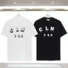 Designer Luxury Celins Classic 2023 Autumn/winter alphanumeric digital printed men's and women's short-sleeved T-shirts loose and casual