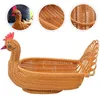 Dinnerware Sets Imitation Rattan Storage Basket Woven Household Peafowl Modeling Daily Dessert Fruits Pp Serving Novelty