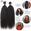 Synthetische Ishow Twisted Straight Bundel Braziliaans Yaki-haar Dames 134-delig Human Remi 231215