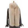 Écharpes Qearlstar 180 cm super longue fausse fourrure de renard écharpe hiver femmes écharpe cosplay chaud mode décor moelleux châle Wrap luxe écharpe YT09 231215