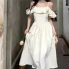 Casual Dresses Women Summer Dress Strapless Off Shoulder Peplum Midje krympkvinna Mini Vestidos BHF1098