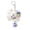 Keychains 34st/Lot Genshin Impact Acrylic Keychain Game Anime Keyring Double Sided UV Printing Pendant Diy Accessories Bag