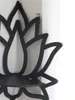 Dekorativa föremål Figurer Lotus Crystal Corner Shelf Display Svarta träväggshyllor Essential Oil Witchy Decor Estetic Spiritual 231216