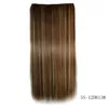 Clip-in/op hairextensions 24 Mti-gekleurd Vijf clips in stukken Recht Glad Hittebestendig Synthetisch Drop Delivery Products Dhcgt