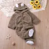 Rompers Humor Bear Autumn Cartoon Style Winter Long Rleeve Baby Boys Girl