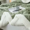 Blankets Promotion Super Thick Warm Blanket For Bed Artificial Lamb Cashmere Soft Quilt Zipper Cover Comfortable Comforter ??