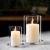 Candle Holders 3 Pcs Vase Shade Home Decor Dining Room Light Fixture High Borosilicate Glass Clear Covers