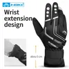 Gants à cinq doigts INBIKE gants de cyclisme d'hiver doigt complet gants de vélo thermiques pour hommes gants de vélo imperméables en coton chaud pour moto cyclisme 231215