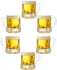 Verres à vin 6 pièces Mini Mason bière tasse Base lourde Fun fête divertissement boisson boire verrerie gobelet Whisky café expresso 231216